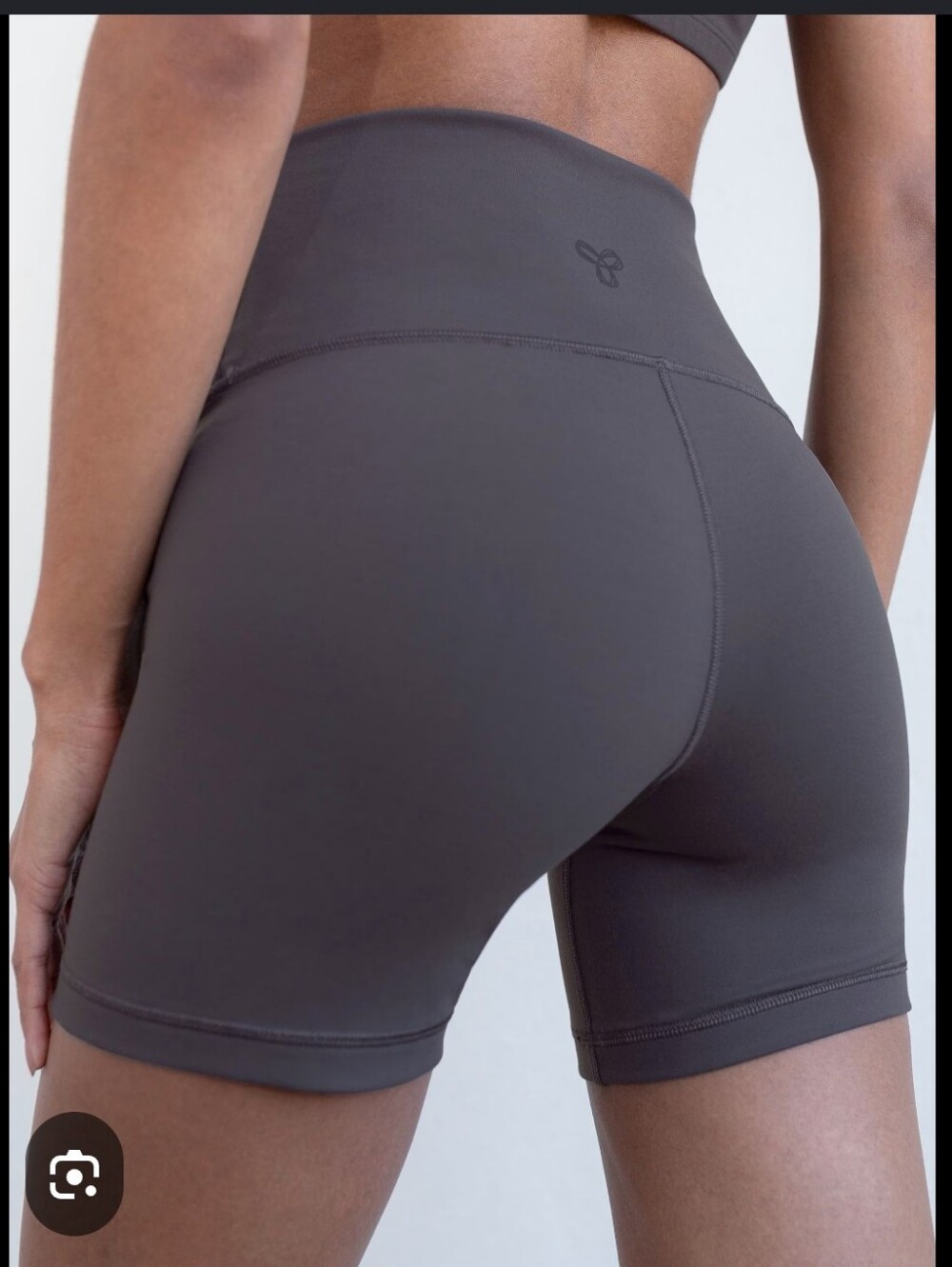 Aritzia Women’s Athletic High-Waist Bike Shorts in Charcoal Gray
